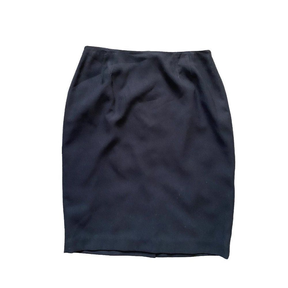 Classics By Anne Klein Skirt Black Pencil Straight 10